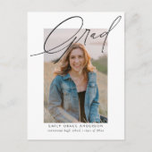 Elegant Trendy Calligraphy Script Afstuderen Uitnodiging Briefkaart (Voorkant)