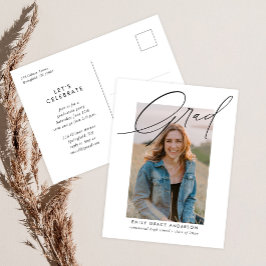 Elegant Trendy Calligraphy Script Afstuderen Uitnodiging Briefkaart