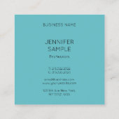 Elegant Trendy Colors Persoonlijke Sjabloon Vierkante Visitekaartje (Achterkant)