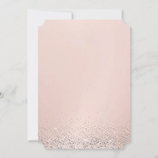 Elegant Trendy Confetti Sweet 16 Kaart (Achterkant)