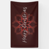 Elegant, trendy, cool "Prettig Kerstfeest" Spandoek (Verticaal)