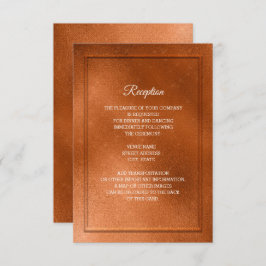 Elegant Trendy Copper Wedding Reception Kaart