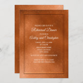 Elegant Trendy Copper Wedding Rehearsal Kaart (Voorkant / Achterkant)