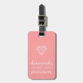 Elegant Trendy Diamond Quote Bagagelabel (Voorkant verticaal)