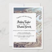 Elegant Trendy Earthy Artistic Abstract Wedding Kaart (Voorkant)