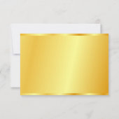 Elegant Trendy Faux Gold Gepersonaliseerde Sjabloo Notitiekaartje (Achterkant)