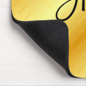 Elegant Trendy Faux Gold Sjabloon Monogramed Muismat (Hoek)