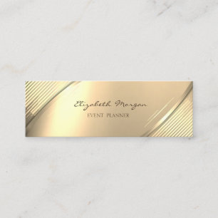 Elegant Trendy, Faux Gold Stripes Mini Visitekaartje