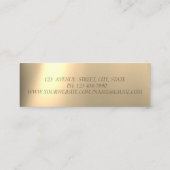 Elegant Trendy, Faux Gold Stripes Mini Visitekaartje (Achterkant)