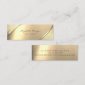 Elegant Trendy, Faux Gold Stripes Mini Visitekaartje (Voorkant / Achterkant)