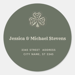 Elegant trendy geluk Ierse shamrock Ronde Sticker