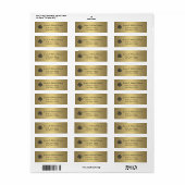 Elegant trendy geluk Irish shamrock gold Etiket (Full Sheet)