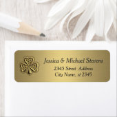 Elegant trendy geluk Irish shamrock Gold Label (Insitu)