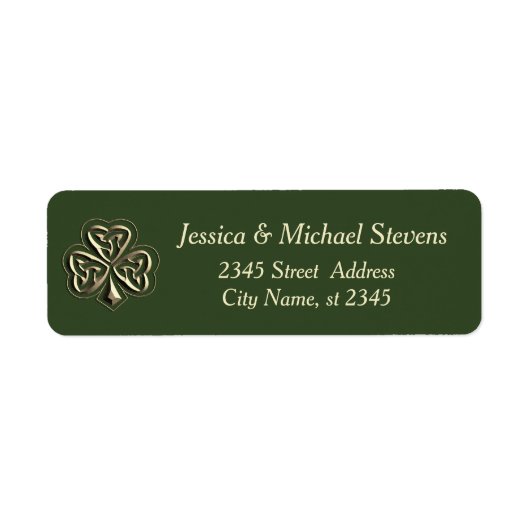 Elegant trendy geluk Irish shamrock Label (Voorkant)
