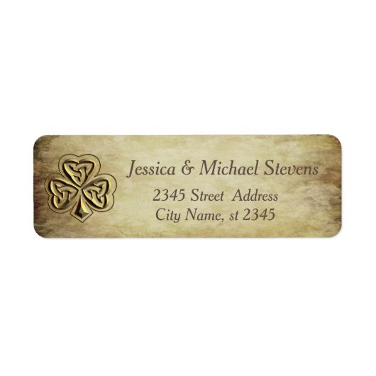 Elegant trendy geluk Irish shamrock Label (Voorkant)