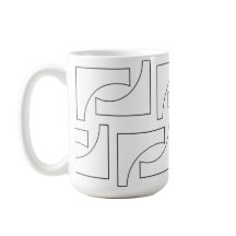 Elegant Trendy Geometrisch Zwart-Wit