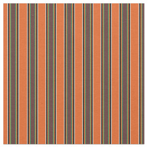 Elegant trendy gestript motief l Sinaasappel Stof