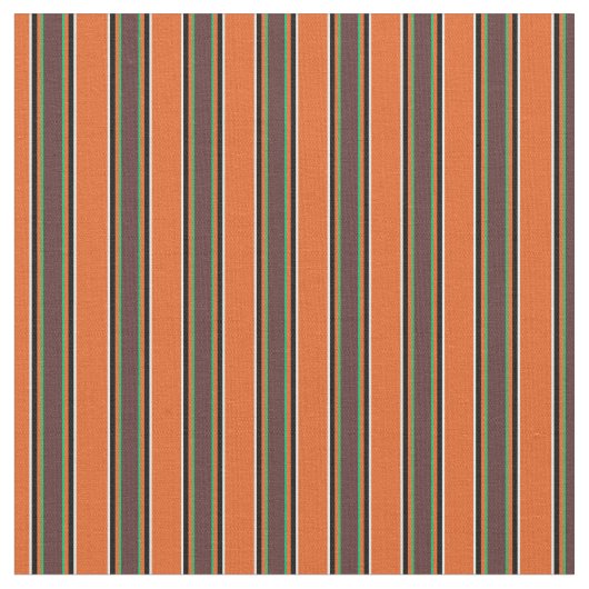 Elegant trendy gestript motief l Sinaasappel Stof (Close Up)