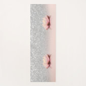 Elegant Trendy Girly, Lotus Silver Glitter Bokeh Yogamat (Voorkant)