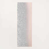 Elegant Trendy Girly, Lotus Silver Glitter Bokeh Yogamat (Achterkant)