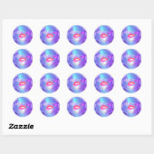 Elegant Trendy Girly tilt holografisch Ronde Sticker (Vel)