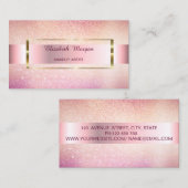 Elegant Trendy Glitter Bokeh Gold Lijst Visitekaartje (Voorkant / Achterkant)