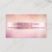 Elegant Trendy Glitter Bokeh Gold Lijst Visitekaartje (Achterkant)