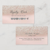 Elegant Trendy Glitter Loyalty Kaart (Voorkant / Achterkant)