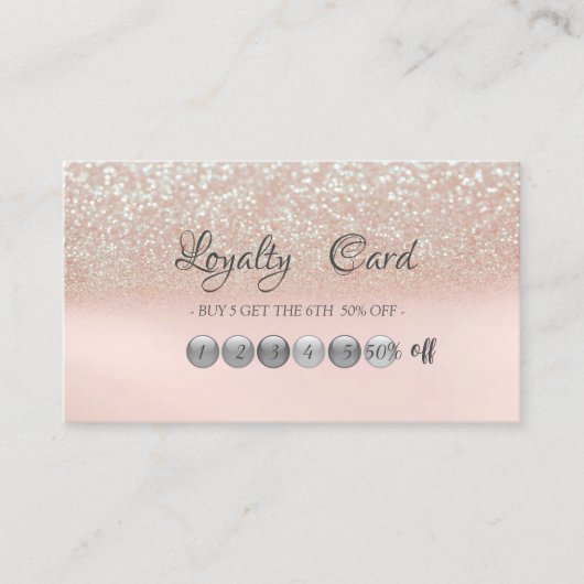 Elegant Trendy Glitter Loyalty Kaart (Voorkant)