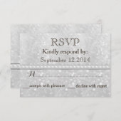 Elegant trendy glitter romantische parelbruiloft R RSVP Kaartje (Voorkant / Achterkant)