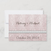 Elegant trendy glitter romantische parelbruiloft R RSVP Kaartje (Achterkant)