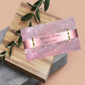 Elegant Trendy Glitter Stripe Gold Lijst Visitekaartje
