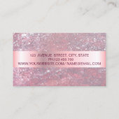 Elegant Trendy Glitter Stripe Gold Lijst Visitekaartje (Achterkant)