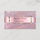 Elegant Trendy Glitter Stripe Gold Lijst Visitekaartje (Voorkant)