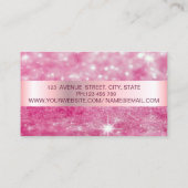 Elegant Trendy Glitter Stripe Lijst Visitekaartje (Achterkant)