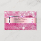 Elegant Trendy Glitter Stripe Lijst Visitekaartje (Voorkant)
