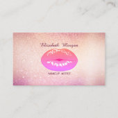 Elegant Trendy Glittery Bokeh Lips Visitekaartje (Voorkant)