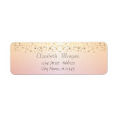 Elegant Trendy Gold Confetti Etiket (Voorkant)