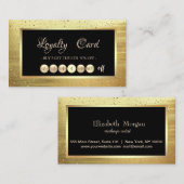 Elegant Trendy Gold Confetti Lijst Loyalty Kaart (Voorkant / Achterkant)