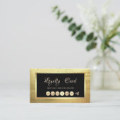 Elegant Trendy Gold Confetti Lijst Loyalty Kaart (Staand voorkant)