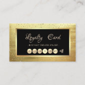 Elegant Trendy Gold Confetti Lijst Loyalty Kaart (Voorkant)