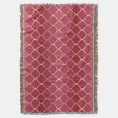 Elegant trendy gold faux glitter quatrefoil deken (Voorkant Verticaal)