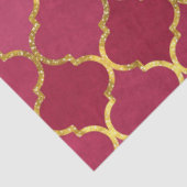 Elegant trendy gold faux glitter quatrefoil tissuepapier (Detail)