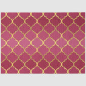 Elegant trendy gold faux glitter quatrefoil tissuepapier (Voorkant)