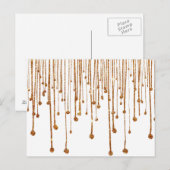 Elegant trendy gold faux glitter water druppels briefkaart (Voorkant / Achterkant)