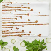 Elegant trendy gold faux glitter water druppels theedoek (Gevouwen)