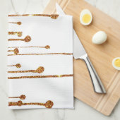 Elegant trendy gold faux glitter water druppels theedoek (Quarter Fold)