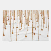 Elegant trendy gold faux glitter water druppels theedoek (Horizontaal)