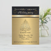 Elegant trendy Gold-feestdag in bedrijf Kaart (Staand voorkant)