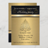 Elegant trendy Gold-feestdag in bedrijf Kaart (Voorkant / Achterkant)